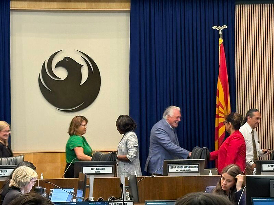 Chavonne Yee sworn in by Phoenix Mayor Kate Gallego to City of Phoenix Fire Safety Advisory Board